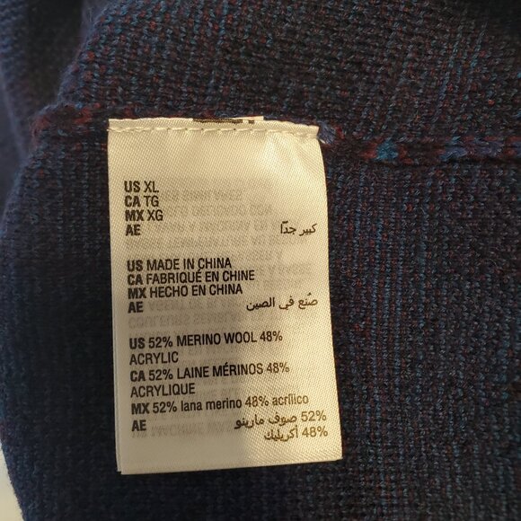 Club room Mens Blue Plaid Crewneck Sweater XL - Picture 9 of 10